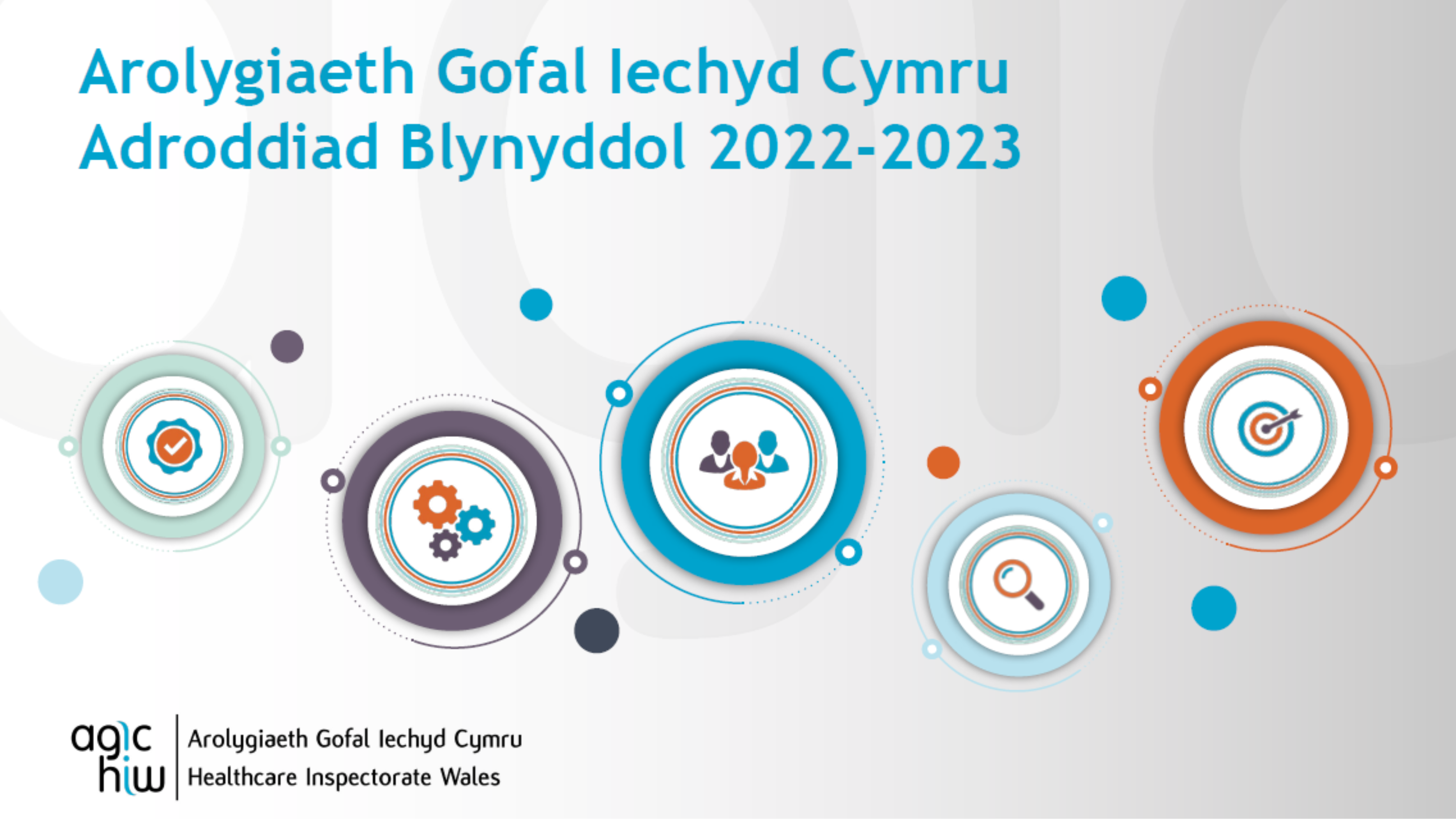 Clawr o Adroddiad Blynyddol 2022 - 2023 AGIC