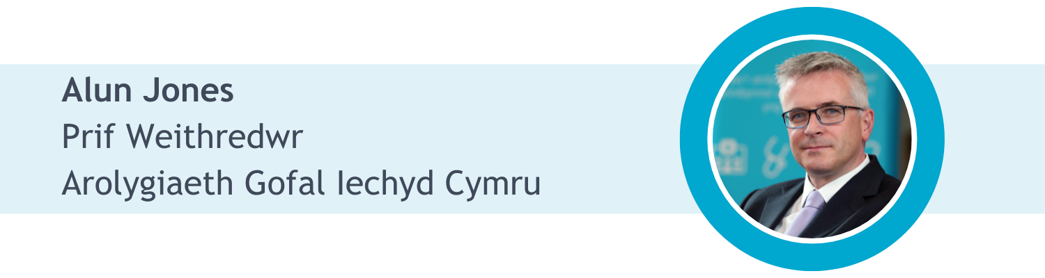 alun jones prif weithredwr arolygiaeth gofal iechyd cymru