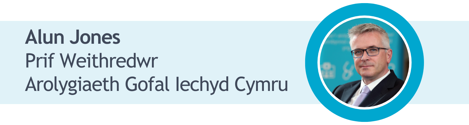 alun jones prif weithredwr arolygiaeth gofal iechyd cymru