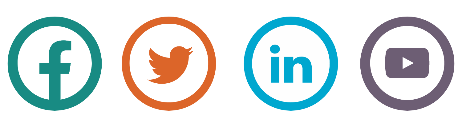 Eiconau - Facebook, Twitter, LinkedIn a YouTube