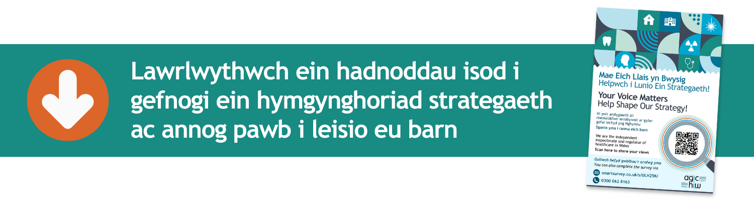 Lawrlwythwch ein hadnoddau isod i gefnogi ein hymgynghoriad strategaeth ac annog pawb i leisio eu barn