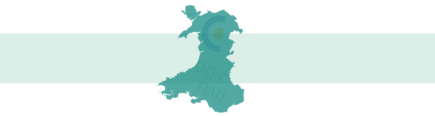 Map o Gymru gyda logos AGIC a AGIC yn y canol